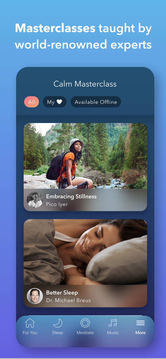 Calm - app screenshot