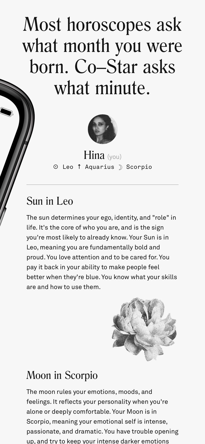 Co–Star - app screenshot