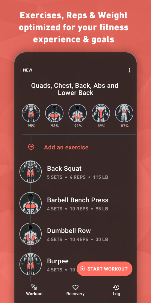 Fitbod - app screenshot