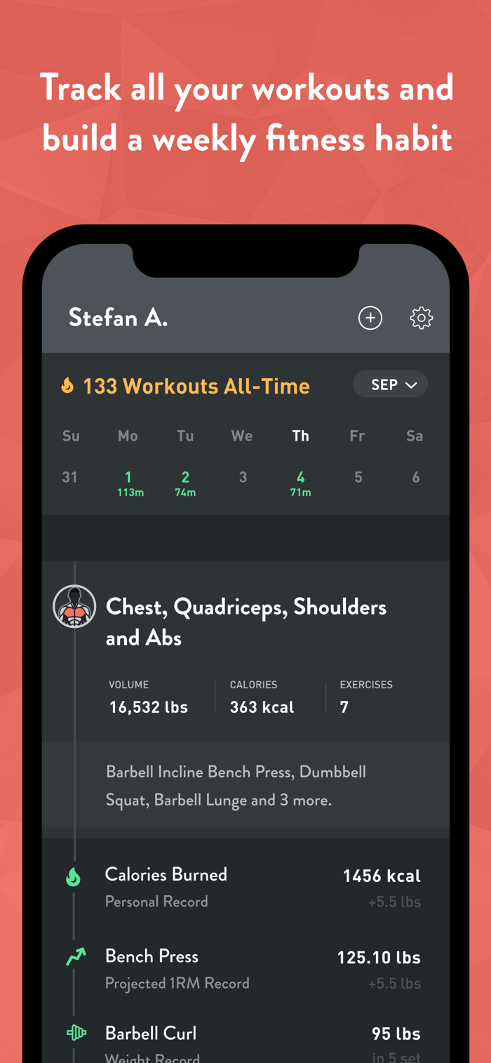 Fitbod - app screenshot