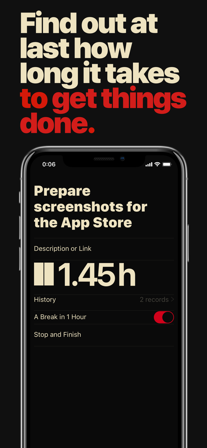 Hourly - app screenshot