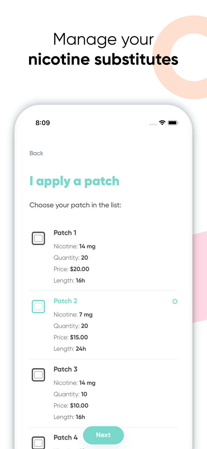 Kwit - app screenshot