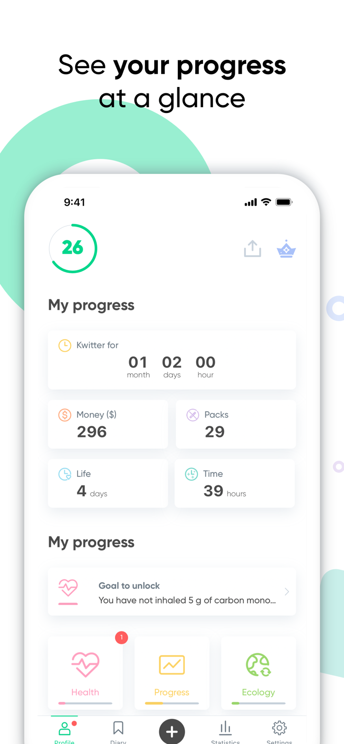 Kwit - app screenshot