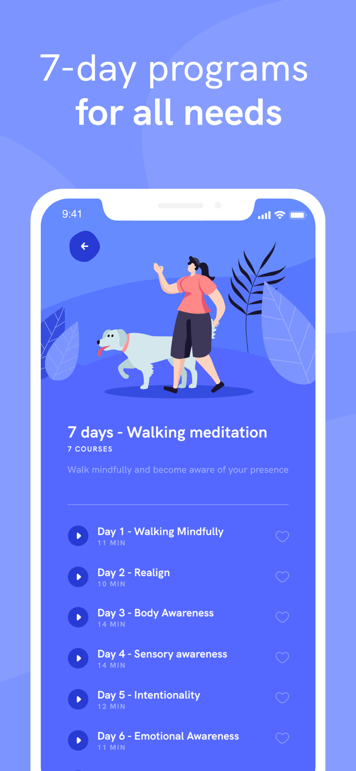 Meditation Nest - app screenshot