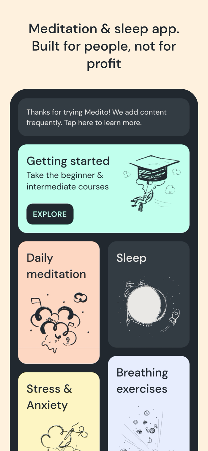 Medito - app screenshot