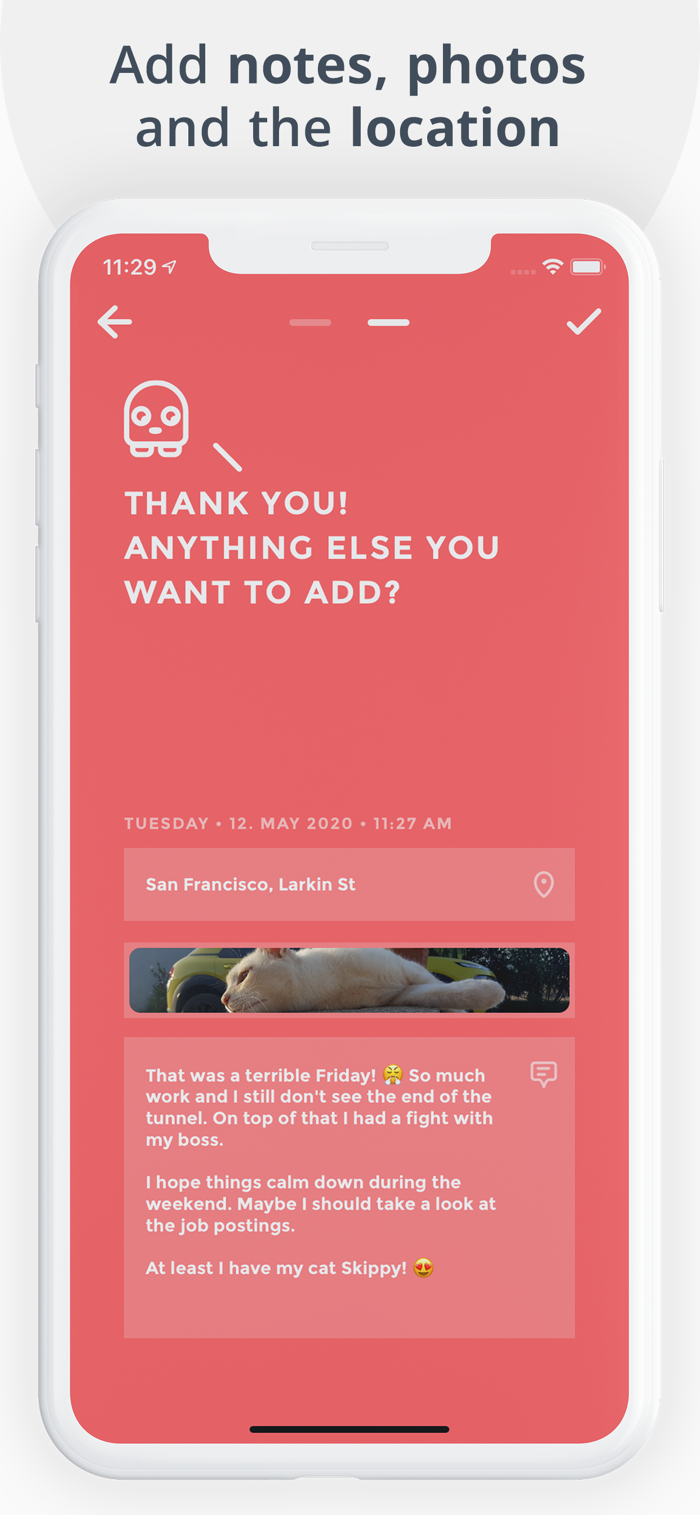 Moodistory - app screenshot