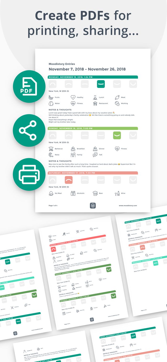 Moodistory - app screenshot