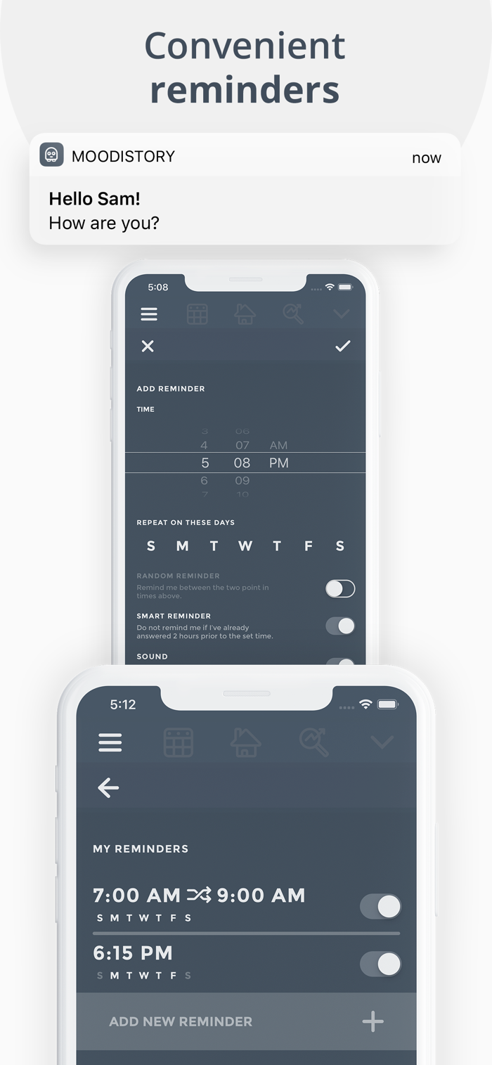 Moodistory - app screenshot