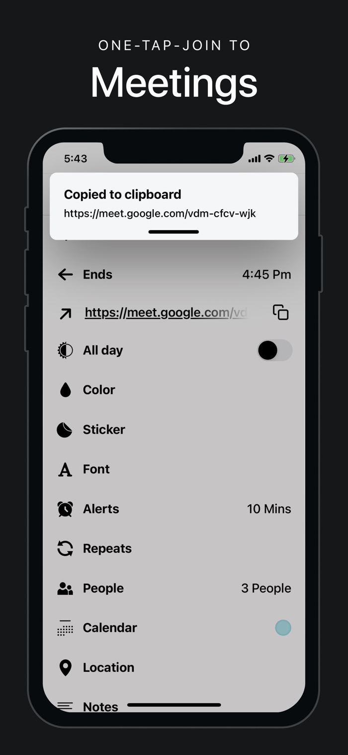 Vantage Calendar - app screenshot